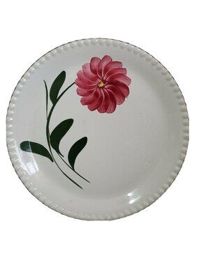 Mountain Rose Platter Blue Ridge Pottery 11.5"  handpainted USA candlewick 50s